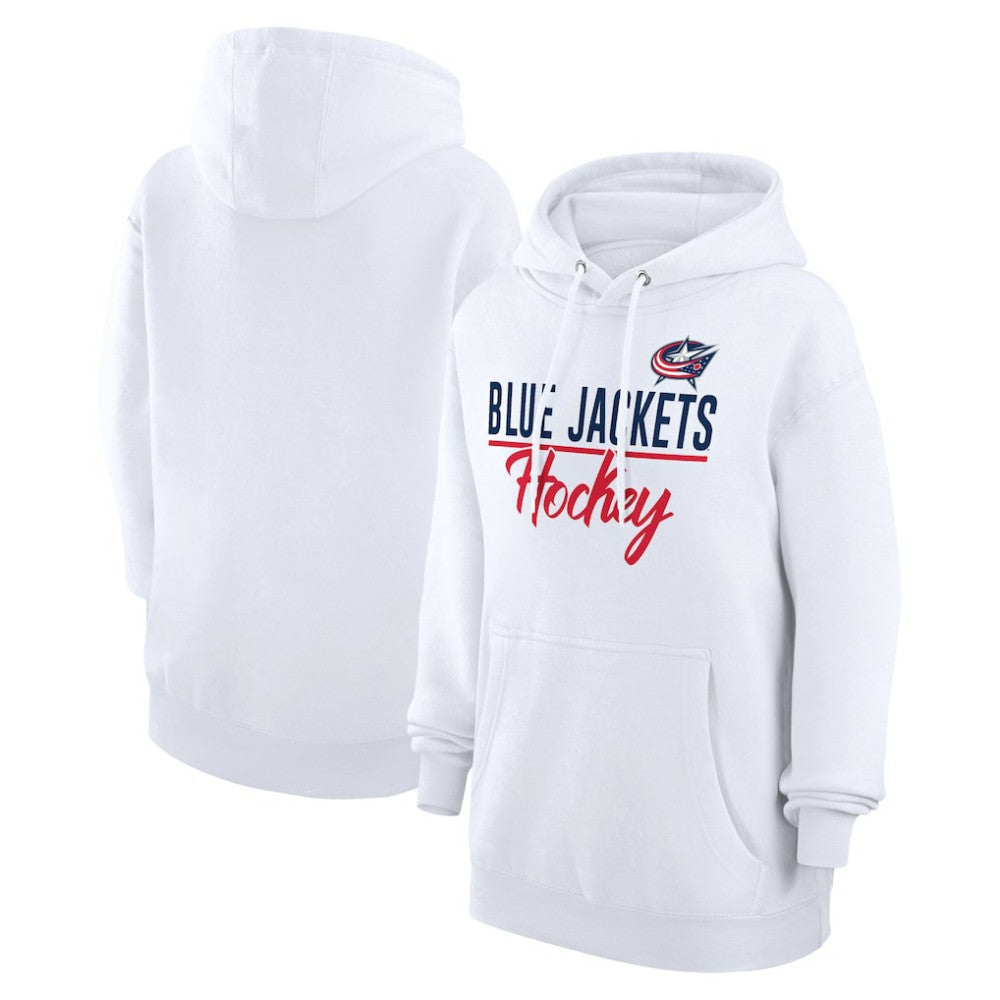 Columbus Blue Jackets G-III 4Her by Carl Banks Women's Team Fleece Pullover Hoodie - White | US 201059301