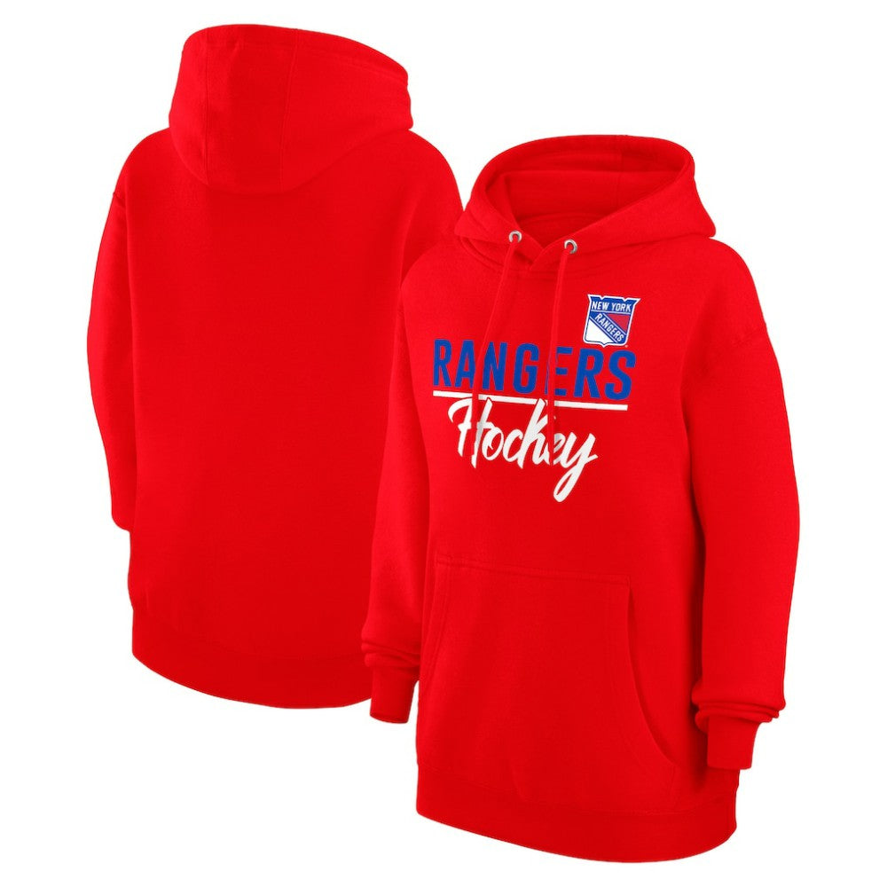 New York Rangers G-III 4Her by Carl Banks Women's Team Fleece Pullover Hoodie - Red | US 201059302