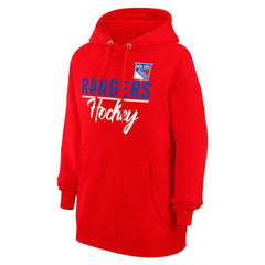 New York Rangers G-III 4Her by Carl Banks Women's Team Fleece Pullover Hoodie - Red | US 201059302