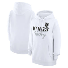 Los Angeles Kings G-III 4Her by Carl Banks Women's Team Fleece Pullover Hoodie - White | US 201059316
