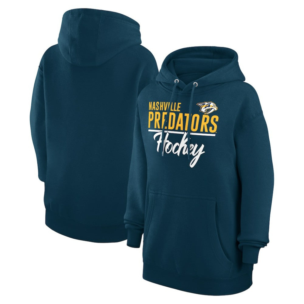Nashville Predators G-III 4Her by Carl Banks Women's Team Fleece Pullover Hoodie - Navy | US 201059326