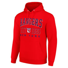 New York Rangers Starter Retro Graphic Pullover Hoodie - Red | US 201059350