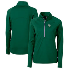 Colorado Rockies Cutter & Buck Women's City Connect Adapt Eco Knit Recycled Half-Zip Pullover Top - Hunter Green Pullover