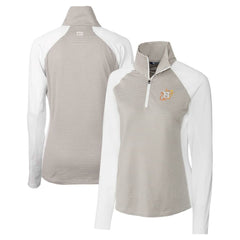 Houston Astros Cutter & Buck Women's City Connect Forge Tonal Stripe Stretch Half-Zip Pullover Top - White Pullover