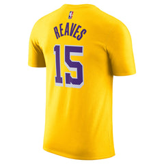 Austin Reaves Los Angeles Lakers Icon Edition Name & Number T-Shirt Gold - Nike