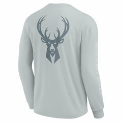 Milwaukee Bucks Elements Strive Long Sleeve T-Shirt Gray - Fanatics