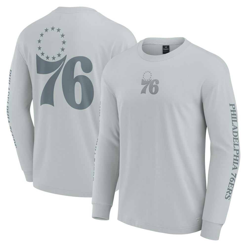 Philadelphia 76ers Elements Strive Long Sleeve T-Shirt Gray - Fanatics