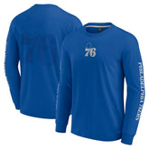 Philadelphia 76ers Elements Strive Long Sleeve T-Shirt Royal - Fanatics