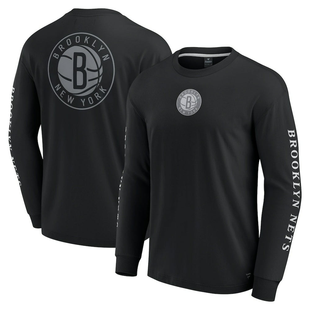 Brooklyn Nets Elements Strive Long Sleeve T-Shirt Black - Fanatics