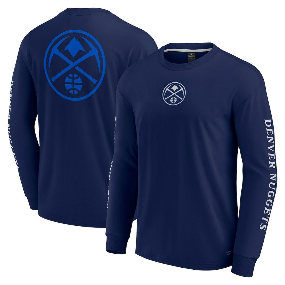 Denver Nuggets Elements Strive Long Sleeve T-Shirt Navy - Fanatics