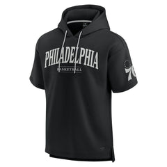 Philadelphia 76ers Elements Ready Short Sleeve Pullover Hoodie Black - Fanatics