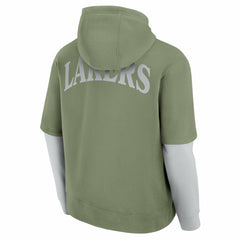 Los Angeles Lakers Elements Sleek Pullover Hoodie Olive - Fanatics