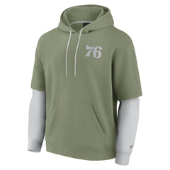 Philadelphia 76ers Elements Sleek Pullover Hoodie Olive - Fanatics outlet