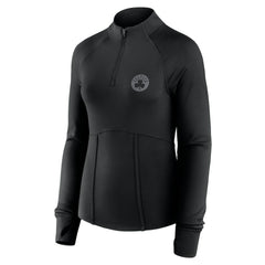 Boston Celtics Women's Elements Match Raglan Quarter-Zip Top Black - Fanatics