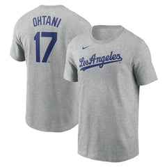Shohei Ohtani Los Angeles Dodgers Nike 2024 Fuse Name & Number T-Shirt - Gray T-shirts