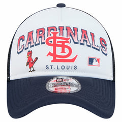 St. Louis Cardinals New Era Retro Wordmark 9FORTY A-Frame Trucker Adjustable Hat - White Hats