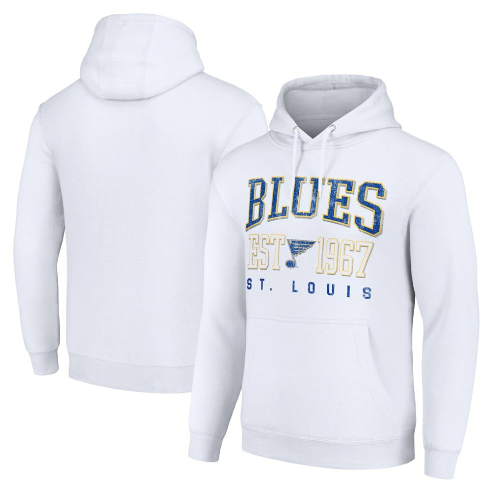 St. Louis Blues Starter Retro Graphic Pullover Hoodie - White | US 201066255