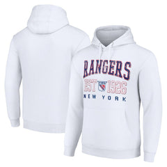 New York Rangers Starter Retro Graphic Pullover Hoodie - White | US 201066273