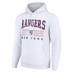 New York Rangers Starter Retro Graphic Pullover Hoodie - White | US 201066273
