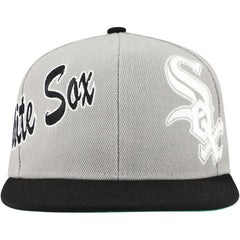 Chicago White Sox Mitchell & Ness Knock Out Panel Snapback Hat - Gray Hats