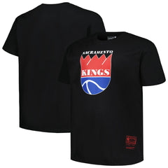 Sacramento Kings Big & Tall Hardwood Classics Vintage Logo T-Shirt Black - Mitchell & Ness outlet
