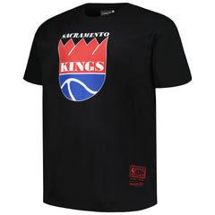 Sacramento Kings Big & Tall Hardwood Classics Vintage Logo T-Shirt Black - Mitchell & Ness outlet