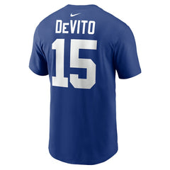 Tommy DeVito New York Giants Name & Number T-Shirt - Royal T-shirts