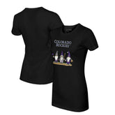 Colorado Rockies Tiny Turnip Women's Gnomes T-Shirt - Black T-shirts