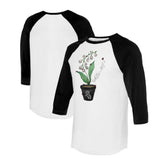 Chicago White Sox Tiny Turnip Unisex Lilies & Ladybugs 3/4-Sleeve Raglan T-Shirt - White/Black T-shirts