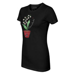 Arizona Diamondbacks Tiny Turnip Women's Lilies & Ladybugs T-Shirt - Black T-shirts