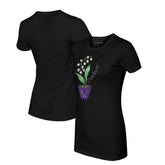 Colorado Rockies Tiny Turnip Women's Lilies & Ladybugs T-Shirt - Black T-shirts