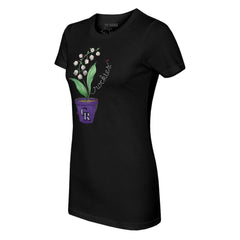 Colorado Rockies Tiny Turnip Women's Lilies & Ladybugs T-Shirt - Black T-shirts