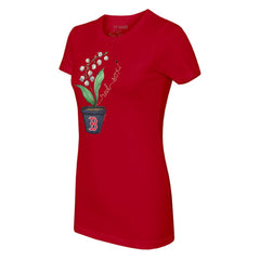 Boston Red Sox Tiny Turnip Women's Lilies & Ladybugs T-Shirt - Red T-shirts