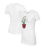 Los Angeles Angels Tiny Turnip Women's Lilies & Ladybugs T-Shirt - White T-shirts