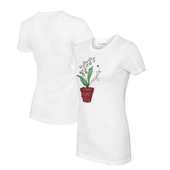 Los Angeles Angels Tiny Turnip Women's Lilies & Ladybugs T-Shirt - White T-shirts