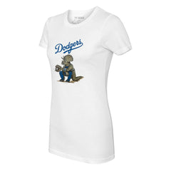 Los Angeles Dodgers Tiny Turnip Women's Triceratops T-Shirt - White T-shirts