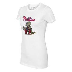 Philadelphia Phillies Tiny Turnip Women's Triceratops T-Shirt - White T-shirts