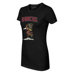 Arizona Diamondbacks Tiny Turnip Women's 2024 Year of the Dragon T-Shirt - Black T-shirts