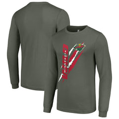 Minnesota Wild Starter Color Scratch Long-Sleeve T-Shirt - Green | US 201074615
