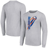 New York Islanders Starter Color Scratch Long-Sleeve T-Shirt - Heather Gray | US 201074634
