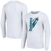 San Jose Sharks Starter Color Scratch Long-Sleeve T-Shirt - White | US 201074637