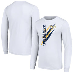 Nashville Predators Starter Color Scratch Long-Sleeve T-Shirt - White | US 201074641