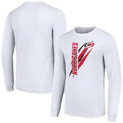 Carolina Hurricanes Starter Color Scratch Long-Sleeve T-Shirt - White | US 201074661