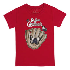 St. Louis Cardinals Tiny Turnip Youth Butterfly Glove T-Shirt - Red T-shirts