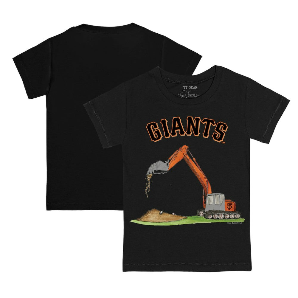 San Francisco Giants Tiny Turnip Youth Excavator T-Shirt - Black T-shirts