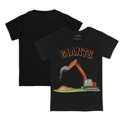 San Francisco Giants Tiny Turnip Youth Excavator T-Shirt - Black T-shirts