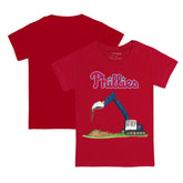 Philadelphia Phillies Tiny Turnip Youth Excavator T-Shirt - Red T-shirts