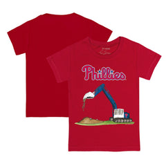 Philadelphia Phillies Tiny Turnip Youth Excavator T-Shirt - Red T-shirts