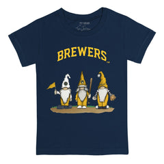 Milwaukee Brewers Tiny Turnip Youth Gnomes T-Shirt - Navy T-shirts