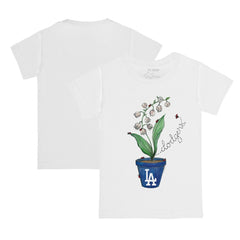 Los Angeles Dodgers Tiny Turnip Youth Lilies & Ladybugs T-Shirt - White T-shirts
